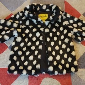 Peace of Cake Faux Fur Trapeze Coat